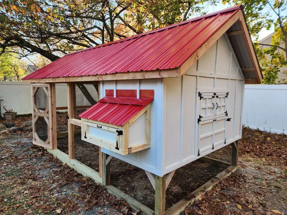 Custom chicken coop built on-site by Triano Farms in New Jersey